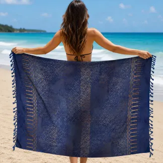 Sarong modrý se spirálkami | PachaMama.cz
