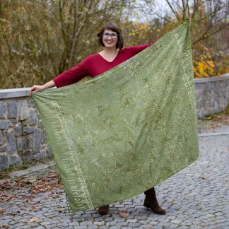 Sarong zelený se spirálami | PachaMama.cz