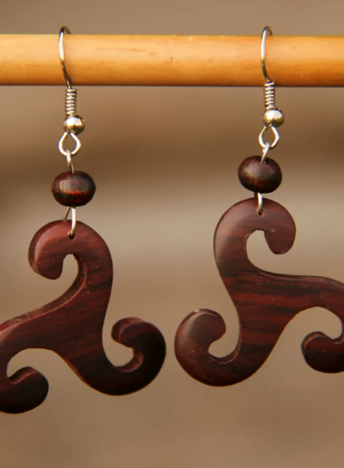 Dřevěné náušnice  | PachaMama.cz