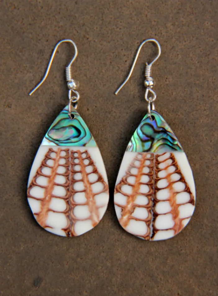 Náušnice z perleti a mušloviny, slzy | PachaMama.cz