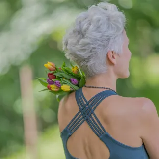 Tílko Lea s všitou braletkou, barva DK TEAL | PachaMama.cz