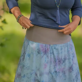 Sukně midi Blue mist Queen | PachaMama.cz