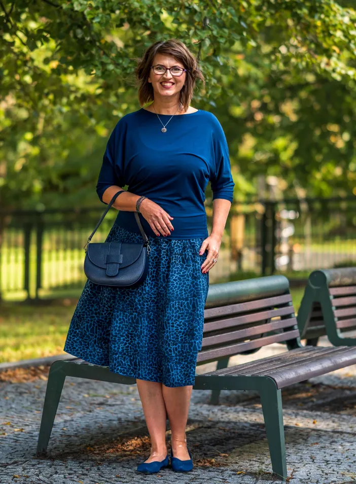 Sukně midi Blue Claire | PachaMama.cz