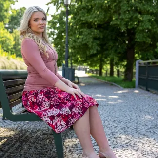 Sukně midi Edita Luna | PachaMama.cz