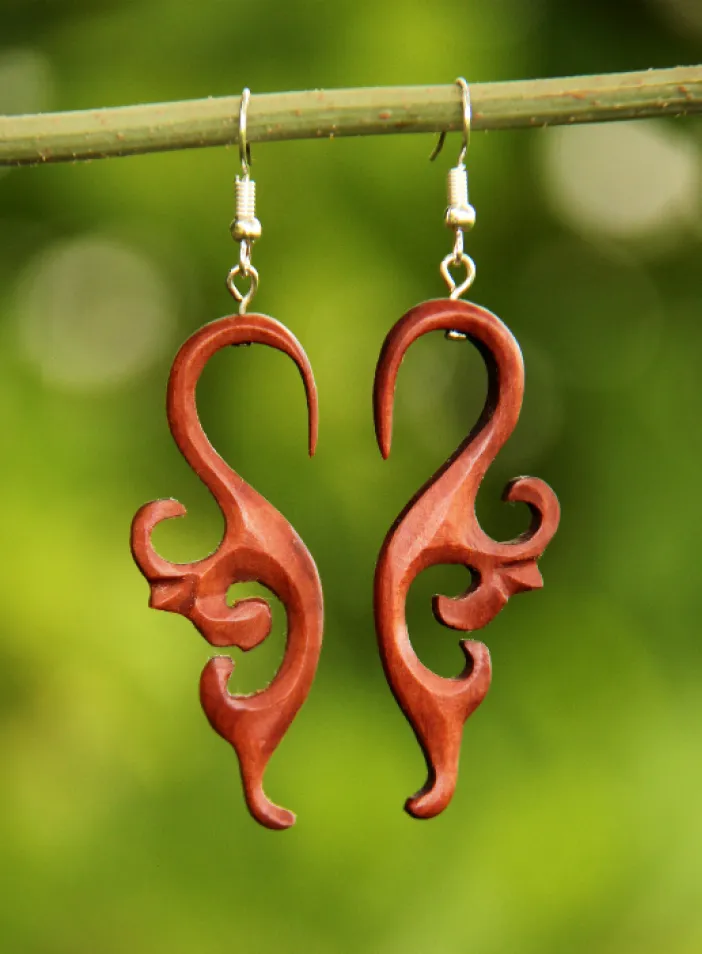 Dřevěné náušnice "Euniké" | PachaMama.cz