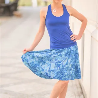 Tílko Lea s všitou braletkou, barva DEEP BLUE | PachaMama.cz