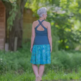 Tílko Lea s všitou braletkou, barva DK TEAL | PachaMama.cz