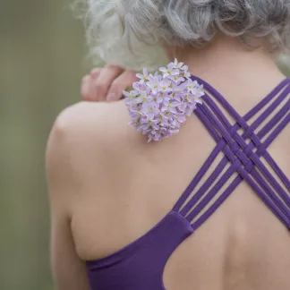 Tílko Lea s všitou braletkou, barva PURPLE | PachaMama.cz