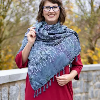 Sarong šedomodrý | PachaMama.cz