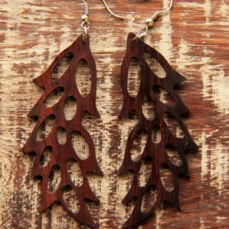 Dřevěné náušnice 