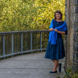 Sukně midi Blue Claire | PachaMama.cz