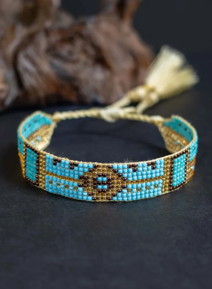 Luxusní náramek z japonských korálků miyuki  | PachaMama.cz