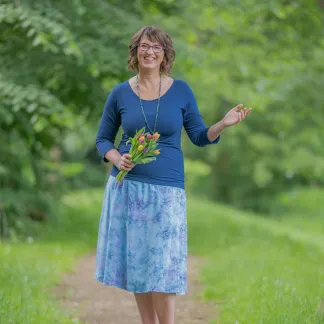 Sukně midi Blue mist Queen | PachaMama.cz