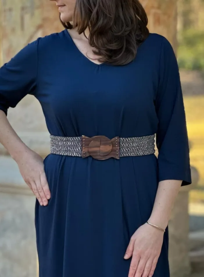 Korálkový opasek s dřevěnou přezkou | PachaMama.cz