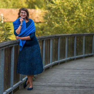 Sukně midi Blue Claire | PachaMama.cz