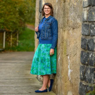 Sukně midi Mint Garden Queen | PachaMama.cz