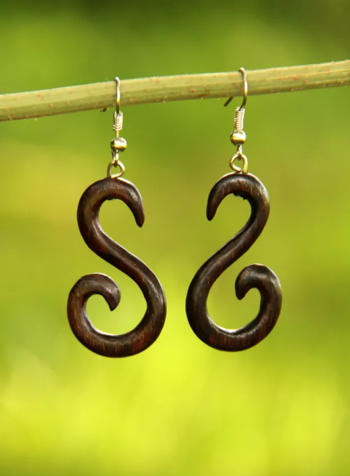 Dřevěné náušnice "Pachamama" | PachaMama.cz