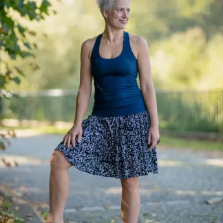 Tílko Lea s všitou braletkou, barva NAVY | PachaMama.cz