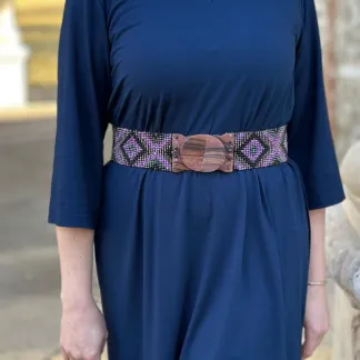 Korálkový opasek s dřevěnou přezkou | PachaMama.cz