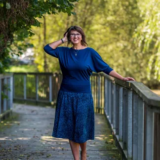 Sukně midi Blue Claire | PachaMama.cz