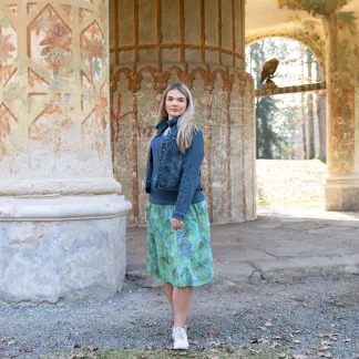 Sukně midi Green Sea | PachaMama.cz