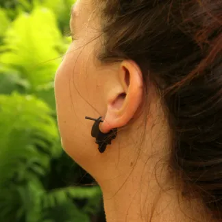 Dřevěné náušnice s tyčkou  | PachaMama.cz