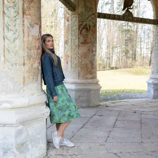 Sukně midi Green Sea | PachaMama.cz