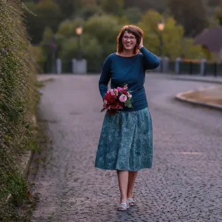 Sukně midi Satin Mist | PachaMama.cz