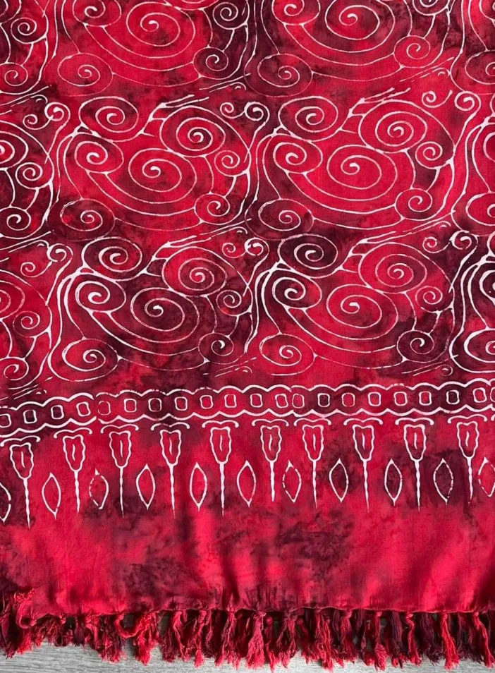 Sarong tmavě červený | PachaMama.cz