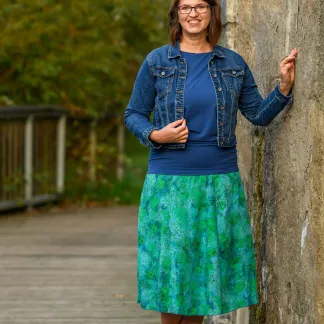 Sukně midi Mint Garden Queen | PachaMama.cz