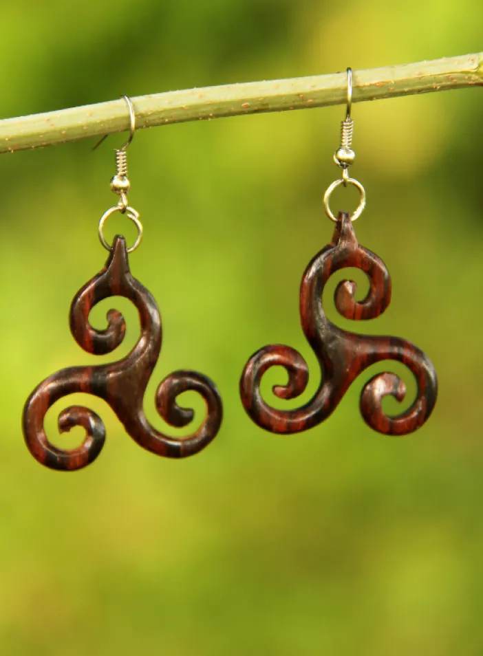 Dřevěné náušnice "Tristan" | PachaMama.cz