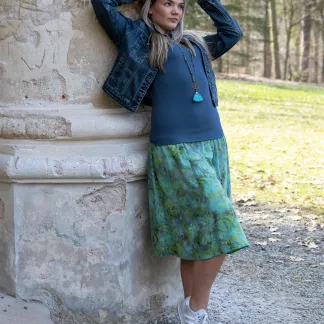 Sukně midi Green Sea | PachaMama.cz