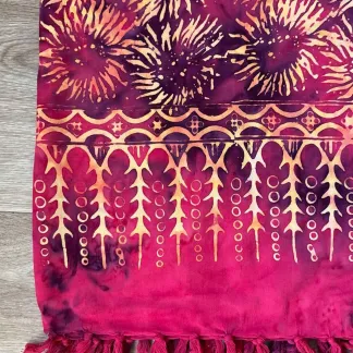 Sarong růžový s květy | PachaMama.cz