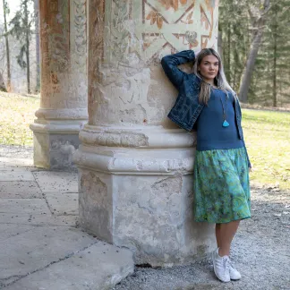 Sukně midi Green Sea | PachaMama.cz