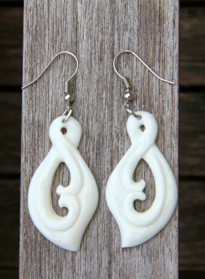 Kostěné náušnice "Pura vida"   | PachaMama.cz