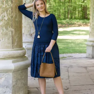 Sukně midi Blue Velvet Queen | PachaMama.cz