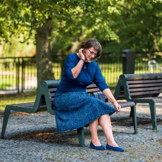 Sukně midi Blue Claire | PachaMama.cz