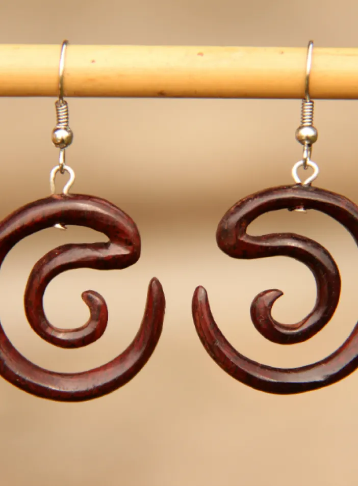 Dřevěné náušnice | PachaMama.cz