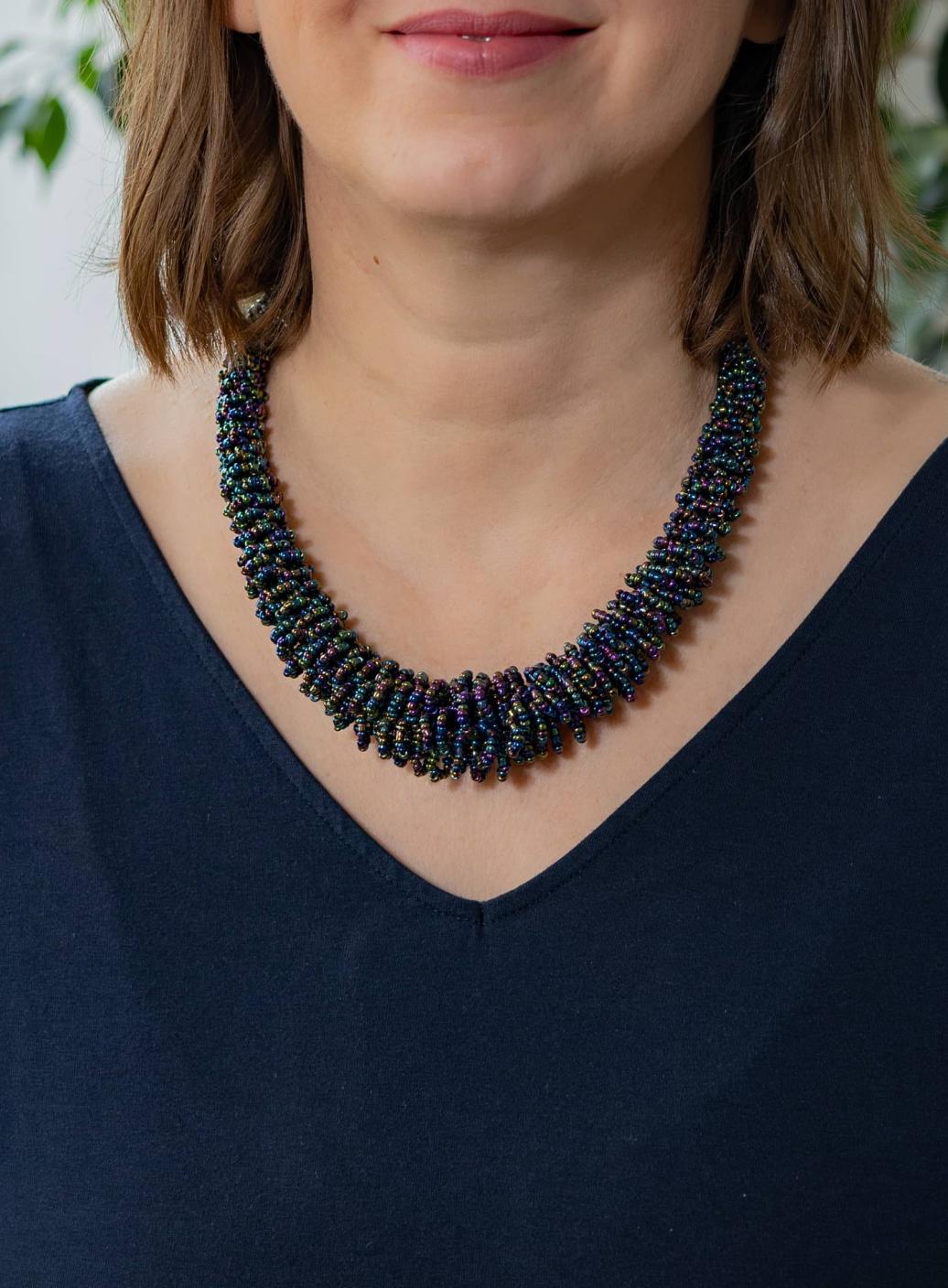 Náhrdelník Diana, korálkový, luxusní, paua | PachaMama.cz