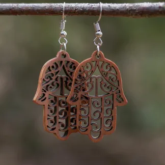 Dřevěné náušnice 