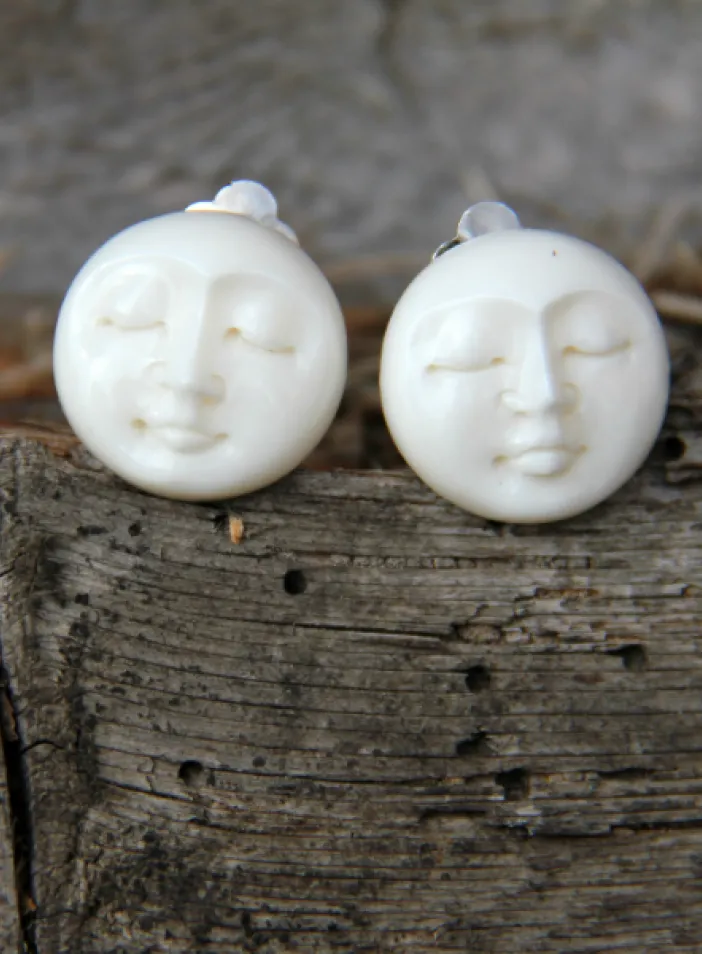 Klipsy Měsíční tvář | PachaMama.cz