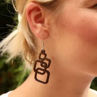 Luxusní kokosové náušnice 