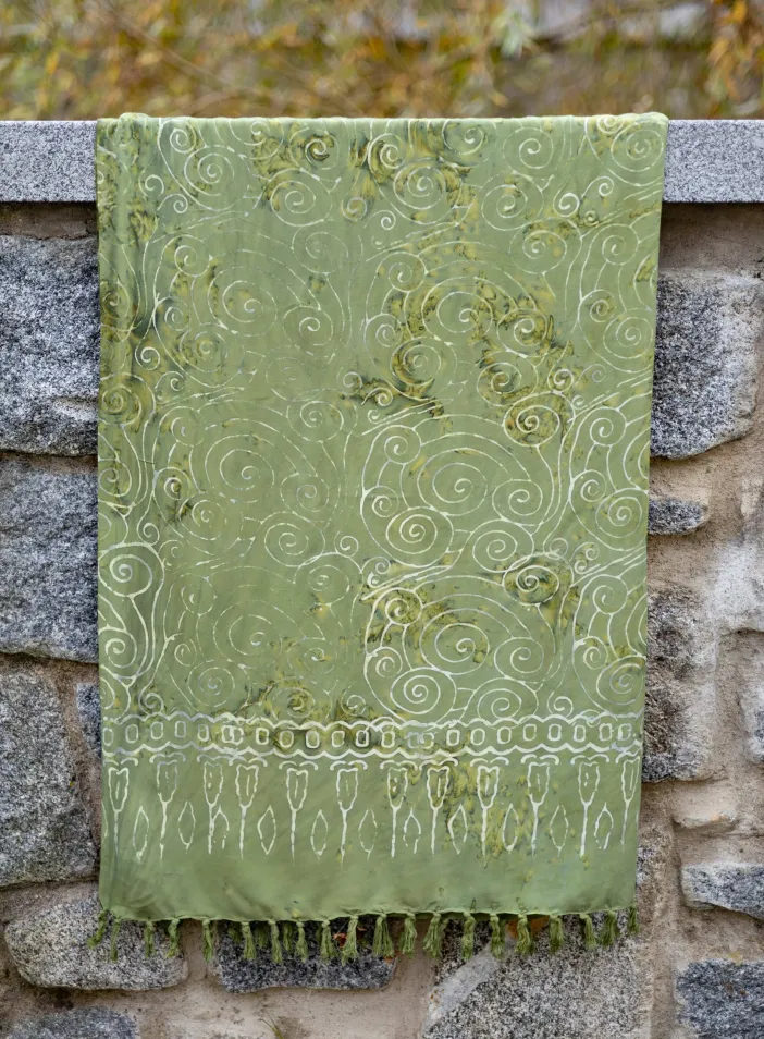 Sarong zelený se spirálami | PachaMama.cz