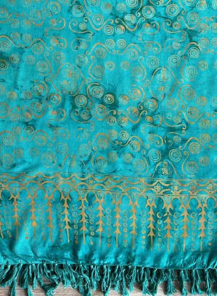 Sarong tyrkysový se spirálkami | PachaMama.cz