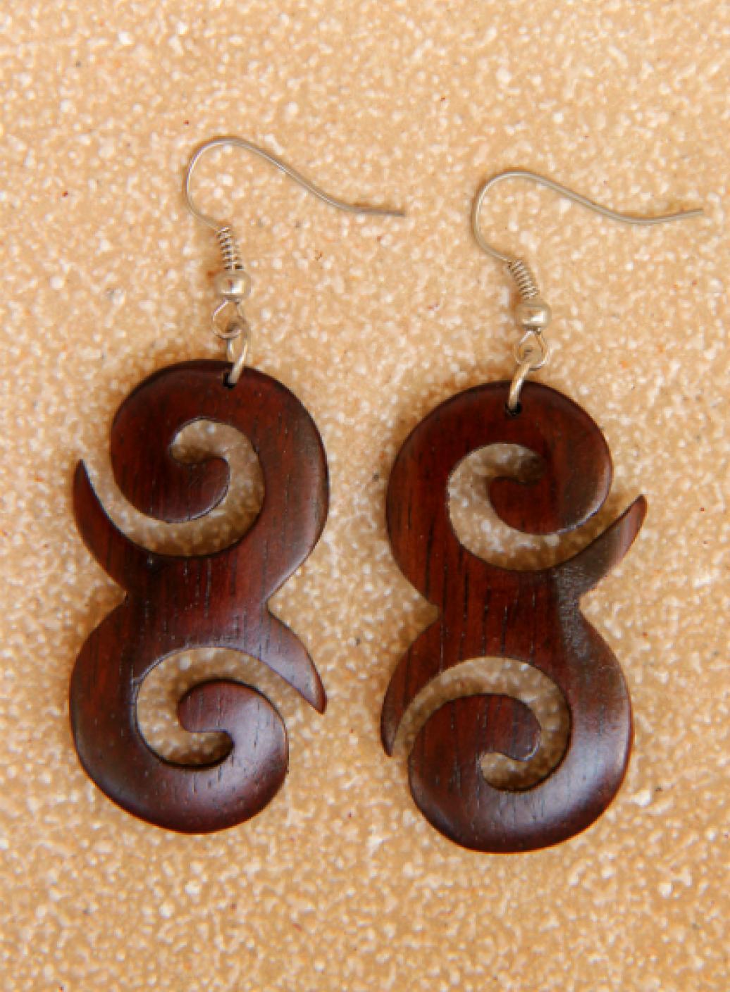 Dřevěné náušnice | PachaMama.cz