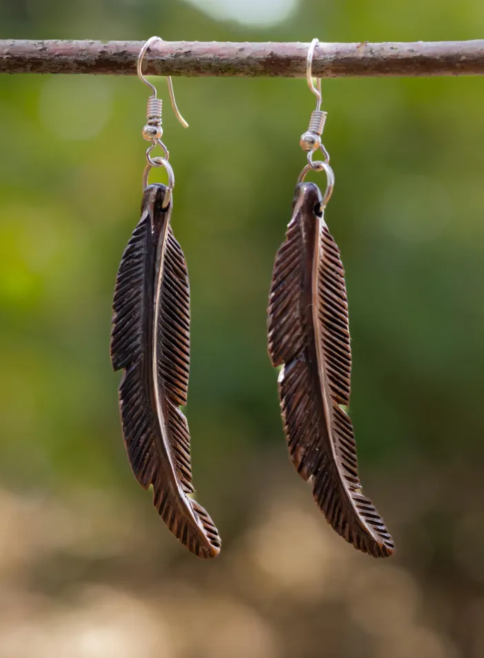 Dřevěn&eacute; n&aacute;u&scaron;nice "Peř&iacute;čko" | PachaMama.cz