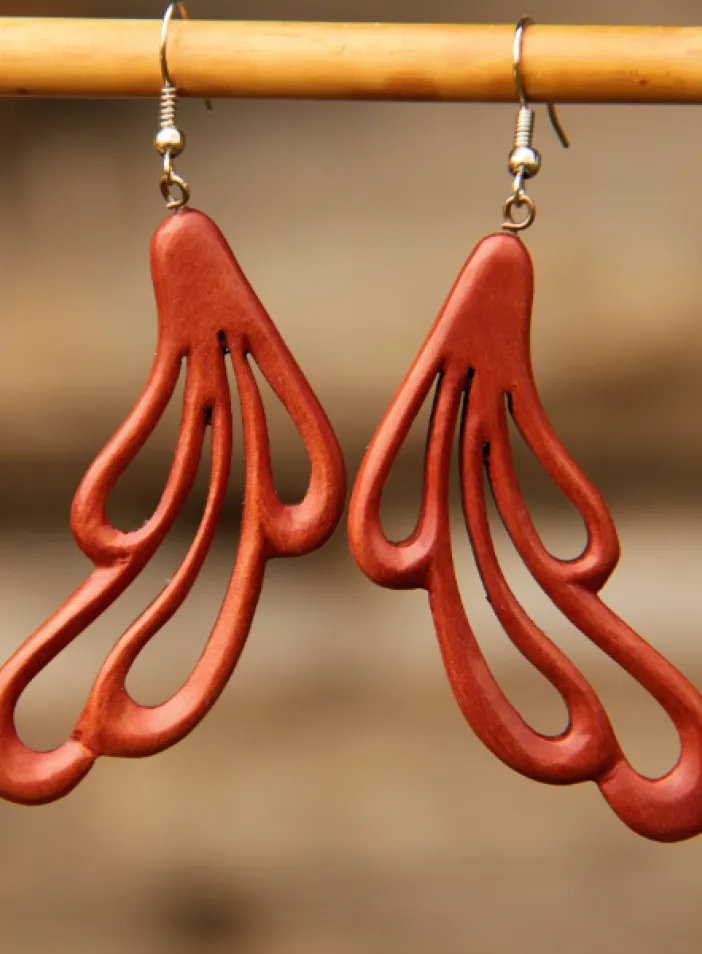 Dřevěné náušnice "Křídla anděla" | PachaMama.cz