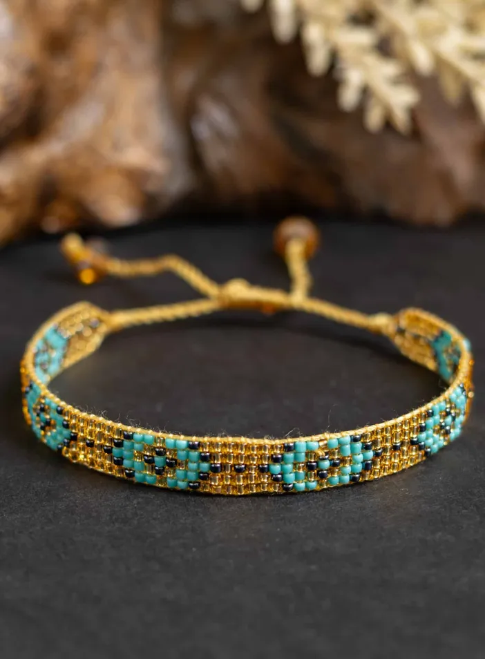 Luxusní náramek z japonských korálků miyuki  | PachaMama.cz