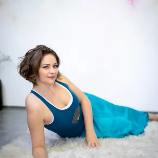 Tílko Bea, barva BLUE SLATE | PachaMama.cz