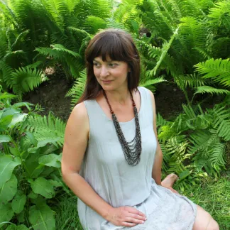 Náhrdelník Kasandra, černo-stříbrno-zlatý | PachaMama.cz